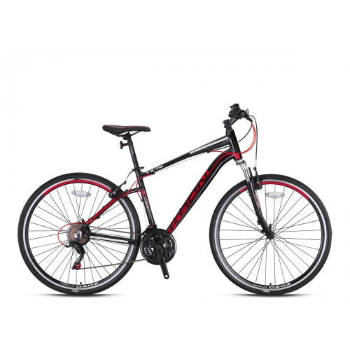 2021 Kron TX 75 Mekanik Disk 28 Jant Profesyonel Şehir Bisikleti  Siyah-Kırmızı