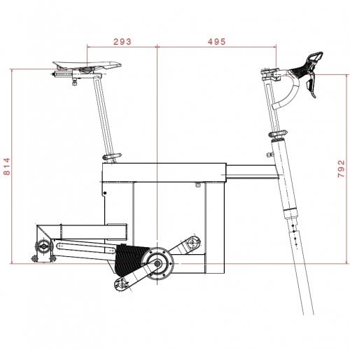 Elite Square Smart Frame - Indoor Bike - Black